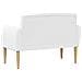 Loveseat con bottoni imbottiti Bianco 116 x 67 x 80 cm Tessuto - Foto miniatura 5
