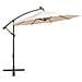 Ombrellone Pensile Con Luci Led 300 Cm Sabbia Palo In Metallo - Foto miniatura 6
