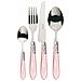 Posate Melodia, Set 24 Pz Ghiera Cromata - Rosa - Foto miniatura 1