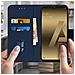 Custodia Galaxy A20e Portacarte Funzione Supporto Cover Silicone - Blu - Foto miniatura 5
