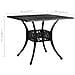 Tavolo Da Giardino Nero 90x90x73 Cm In Alluminio Pressofuso - Foto miniatura 6