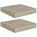 Mensole A Muro 2 Pz Rovere 23x23,5x3,8 Cm In Mdf - Foto miniatura 2