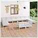 Set Divani Da Giardino 12 Pz Bianco In Legno Massello Di Pino - Foto miniatura 1