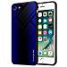 Custodia Compatibile Con Apple Iphone 7 / 7s / 8 / Se 2020 - Ottica A Strisce In Cobalto Viola - Coperchio Protettivo In Vetro Temperato E Silicone Tpu - Foto miniatura 1