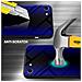 Custodia Compatibile Con Apple Iphone 7 / 7s / 8 / Se 2020 - Ottica A Strisce In Cobalto Viola - Coperchio Protettivo In Vetro Temperato E Silicone Tpu - Foto miniatura 3