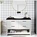 Piano Bagno Marrone Scuro 120x60x (2-6) cm Legno Trattato - Foto miniatura 10