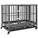 Gabbia Per Cani Con Ruote In Acciaio 102x72x85 Cm - Foto miniatura 1