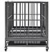 Gabbia Per Cani Con Ruote In Acciaio 102x72x85 Cm - Foto miniatura 3