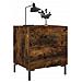 Comodino Rovere Fumo 40x35x47,5 Cm In Legno Multistrato - Foto miniatura 3