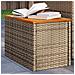 Tavolini Giardino 2pz Beige 55x34x37 Polyrattan Legno Massello - Foto miniatura 1