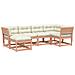 Set Divani Giardino 6 pz con Cuscini Legno Massello di Douglas - Foto miniatura 1