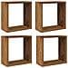 Mensole Parete A Cubo 4 Pz Legno Vecchio 30x15x30 Cm Truciolato - Foto miniatura 2