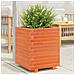 Fioriera Giardino Marrone Cera 40x40x49,5cm Legno Massello Pino - Foto miniatura 1