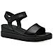 Black Casual Open Sandals Sandali Pelle Scarpe Donna Nero Eu 37, 1-28203-42 001 - Foto miniatura 1