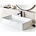 Lavabo Ceramica Effetto Marmo Bianco 61 X 35 Cm Hopi - Foto miniatura 1
