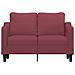 Lusso Casadino -  Divano A 2 Posti Rosso Vino 120 Cm In Tessuto - Foto miniatura 2