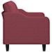 Lusso Casadino -  Divano A 2 Posti Rosso Vino 120 Cm In Tessuto - Foto miniatura 3