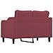 Lusso Casadino -  Divano A 2 Posti Rosso Vino 120 Cm In Tessuto - Foto miniatura 4