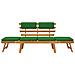 Lusso Casadino -  Panca Da Giardino Cuscini 2-in-1 190 Cm Legno Massello D'acacia - Foto miniatura 3