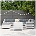 Set Divani Da Giardino 7 Pz Bianco In Legno Massello Di Pino - Foto miniatura 2