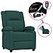 Poltrona Elettrica Reclinabile Verde Scuro In Tessuto - Foto miniatura 1