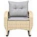 Sedia a Dondolo da Giardino con Cuscini in Polyrattan Beige - Foto miniatura 4