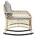 Sedia a Dondolo da Giardino con Cuscini in Polyrattan Beige - Foto miniatura 5