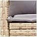 Sedia a Dondolo da Giardino con Cuscini in Polyrattan Beige - Foto miniatura 7