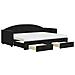 Divano Letto Estraibile con Cassetti Nero 80x200 cm in Velluto - Foto miniatura 1