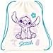 Zaino Stitch 30x40 Cm Con Cordino Dal Design Tropicale, Beige - Foto miniatura 1