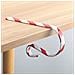 Set Di 4 Ganci In Acciaio Inossidabile Da 12cm Per Calze Natalizie - Supporti Decorativi Per Camino E Festività White+red - Foto miniatura 4