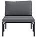 Mobili da Esterno con cuscino con cuscino Antracite Acciaio - Foto miniatura 5
