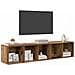 Set di mobili TV 2 pcs Legno antico 37 x 37 x 142.5 cm - Foto miniatura 3