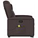 Poltrona Alzapersona Massaggi Reclinabile Marrone Scuro Tessuto - Foto miniatura 6