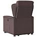 Poltrona Alzapersona Massaggi Reclinabile Marrone Scuro Tessuto - Foto miniatura 7