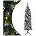 Albero di Natale Artificiale Sottile Verde e Bianco 180 cm - Foto miniatura 1