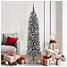 Albero di Natale Artificiale Sottile Verde e Bianco 180 cm - Foto miniatura 2