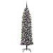Albero di Natale Artificiale Sottile Verde e Bianco 180 cm - Foto miniatura 3