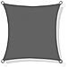 Vela ombreggiante impermeabile 3x3 m grigio scuro per il relax in giardino - Foto miniatura 1