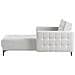 Chaise Longue Aberdeen Tessuto Grigio Chiaro - Foto miniatura 5