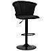 sgabello da bar QS-B801 velluto nero - Foto miniatura 1