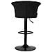 sgabello da bar QS-B801 velluto nero - Foto miniatura 3
