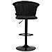 sgabello da bar QS-B801 velluto nero - Foto miniatura 4