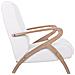Poltrona In Legno Imbottita In Similpelle Bianca 57x55x33/85h - Foto miniatura 4