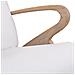 Poltrona In Legno Imbottita In Similpelle Bianca 57x55x33/85h - Foto miniatura 6