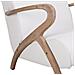Poltrona In Legno Imbottita In Similpelle Bianca 57x55x33/85h - Foto miniatura 7