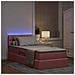 Letto con contenitore e LED con led Rosa 90 x 200 cm Velluto - Foto miniatura 5