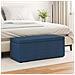 Pouf Blu 101 x 41 x 40 cm Tessuto e Legno Ingegnerizzato - Foto miniatura 2