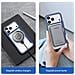 Cover per iPhone 17 Pro Max - Pelle /PU, Blu, MagSafe - Foto miniatura 3