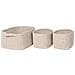 Set 3 Cestini In Cotone Intrecciato Teixo — Beige Naturale - Foto miniatura 1